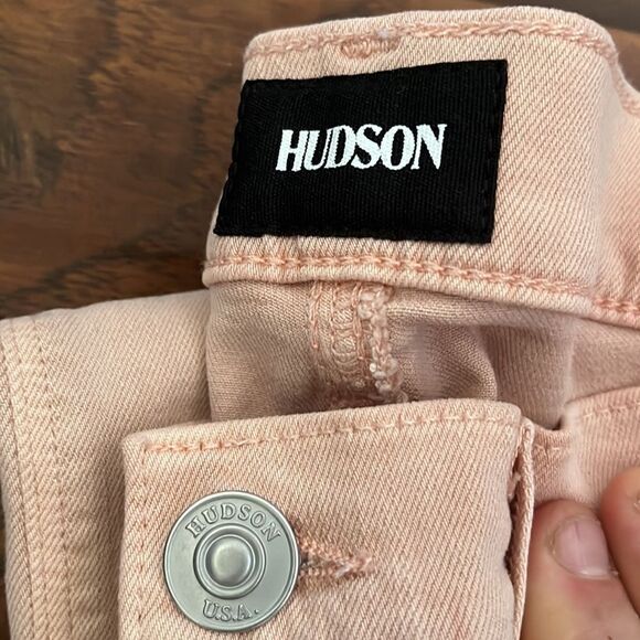 Hudson Tally Deep Cuff Crop Skinny Jeans Feminine Contemporary Casual Coastal - Picture 14 of 15